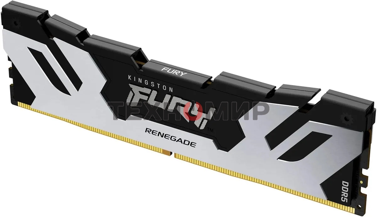 Оперативная память Kingston Fury Renegade, DDR5, 96Gb (2x48GB), 6000MHz, CL32, DIMM, с радиаторами, серебристый/черный