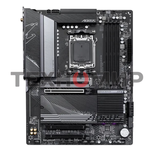 Материнская плата GIGABYTE B650 AORUS ELITE AX V2, AM5, AMD B650, 4xDDR5, 4xSATA, 3xM.2, 1xPCI-E 4.0 x16, 1xHDMI, 1xDP, 1xUSB-C 3.2 Gen 2, 5xUSB-A 3.2 Gen 1, 2xUSB-A 3.2 Gen 2, 4xUSB-A 2.0, 1x 2.5Gb LAN, 3x3.5 мм, 7.1, ATX