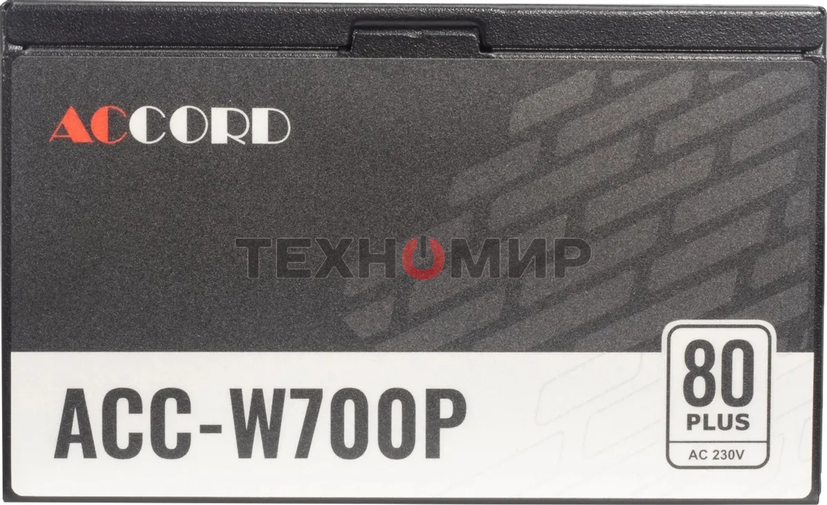 Блок питания Accord ACC-W700P, 700Вт, 80 PLUS WHITE, 120мм, черный