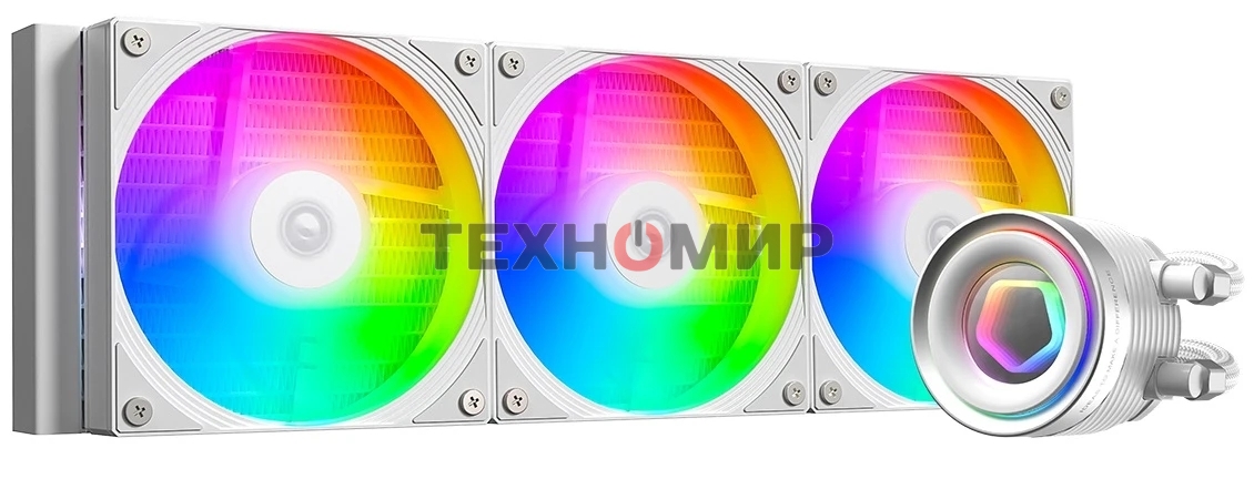 Система жидкостного охлаждения ID-Cooling FX360 Inf ARGb белый 120мм алюминий+медь 2000rpm 27.2db 4-pin 350W