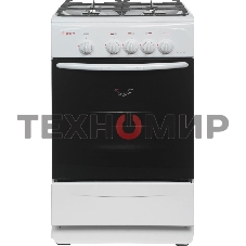 Плита газовая Gefest CG 50М02 К73 белый, конфорок 4 шт, духовка 42 л, 50 см x 85 см x 53 см
