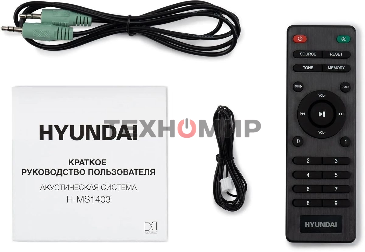 Микросистема Hyundai H-MS1403 черный 60Вт FM USB BT SD