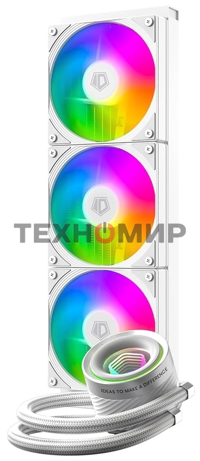 Система жидкостного охлаждения ID-Cooling FX360 Inf ARGb белый 120мм алюминий+медь 2000rpm 27.2db 4-pin 350W