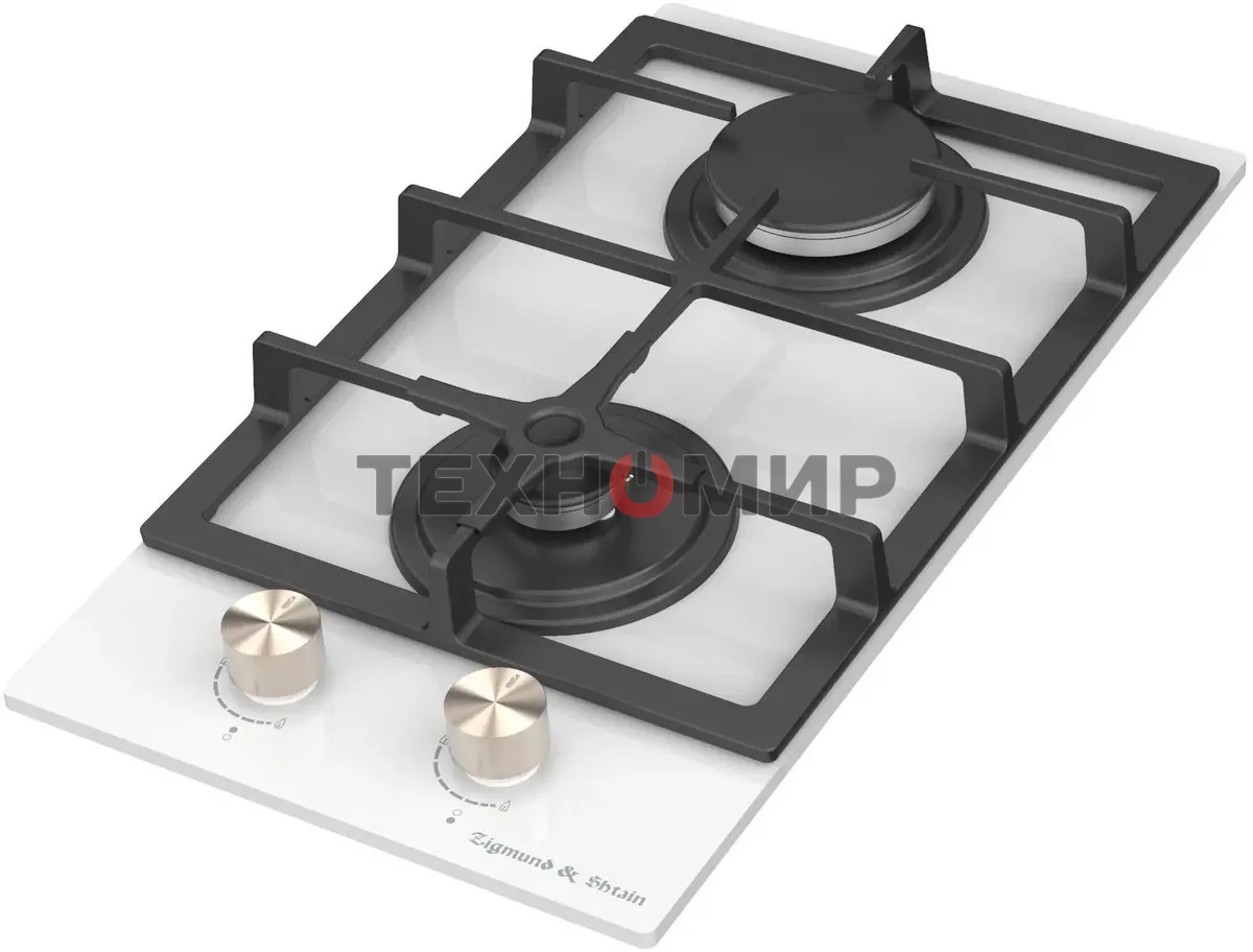 Газовая варочная панель Zigmund & Shtain M 26.3 W независимая, белый
