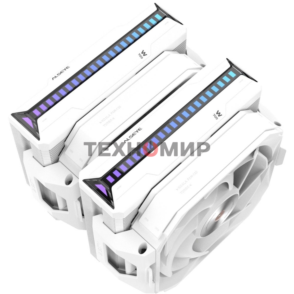 Кулер для процессора Alseye W700-W(USA) белый, 120 мм, алюминий/медь, 2200 об/мин, 35.3 дБ, 4 pin, 230 Вт, 159 мм