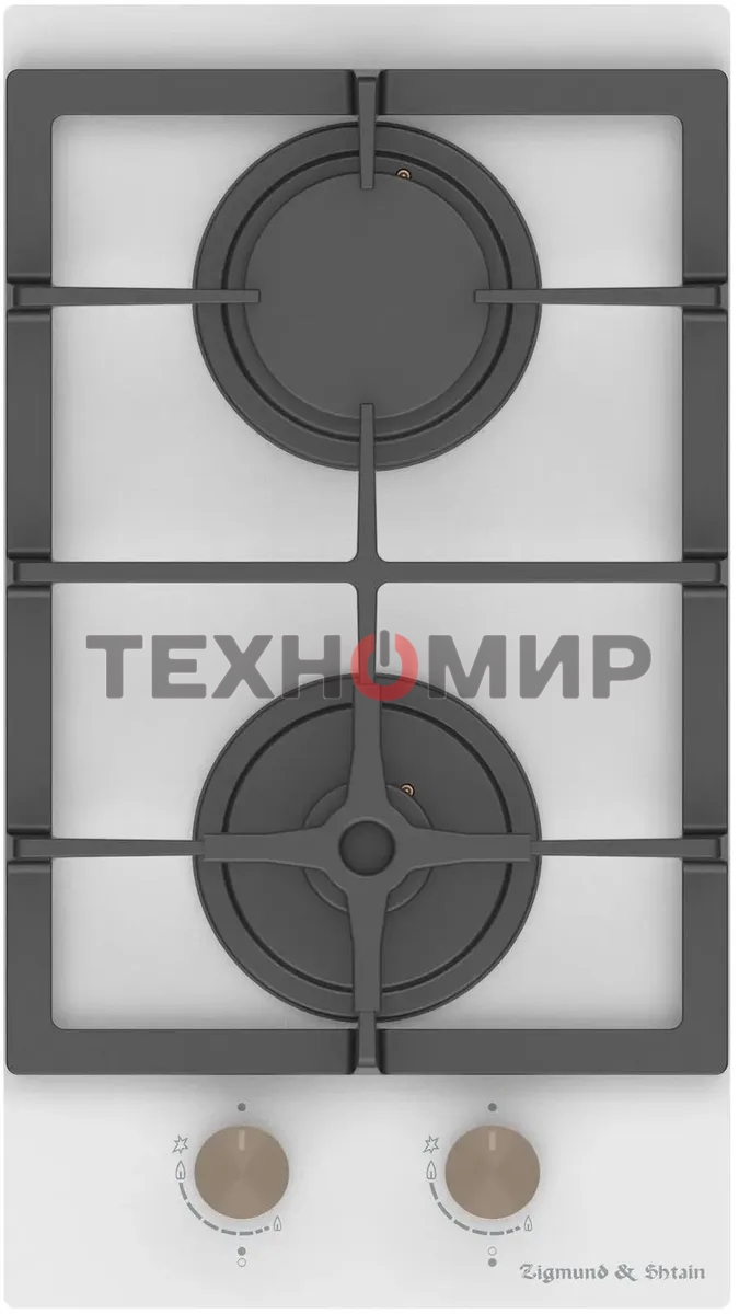 Газовая варочная панель Zigmund & Shtain M 26.3 W независимая, белый