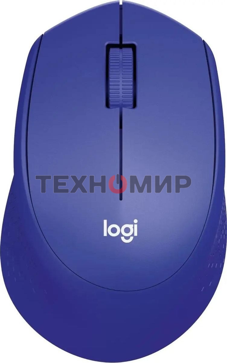 Мышь беспроводная Logitech M330 SILENT PLUS синий, 1000 dpi, радиоканал, USB, кнопки - 3