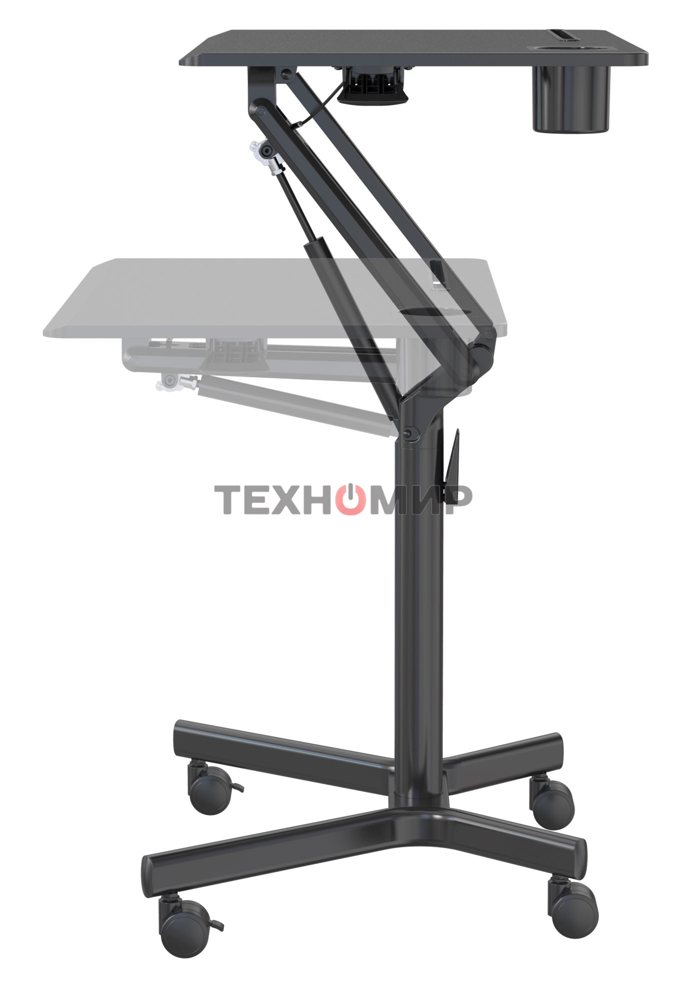 Стол для ноутбука Cactus VM-FDS101B столешница МДФ черный 70x52x105 см (CS-FDS101BBK)