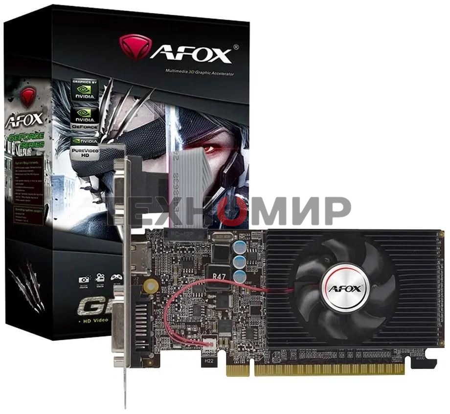 Видеокарта AFOX Geforce GT730 1Gb DDR3 128Bit DVI HDMI VGA LP Single Fan