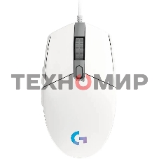 Мышь проводная Logitech G102 LIGHTSYNC белый, 8000 dpi, USB, кнопки - 6