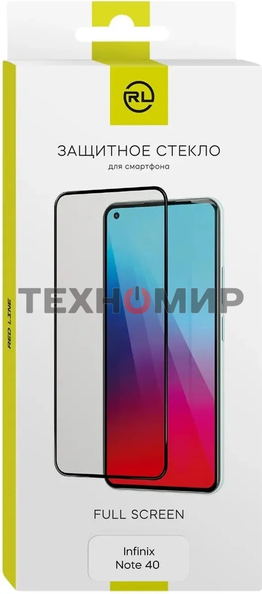 Защитное стекло для экрана Redline черный для Infinix Note 40 2.5D 1шт. (УТ000038580)
