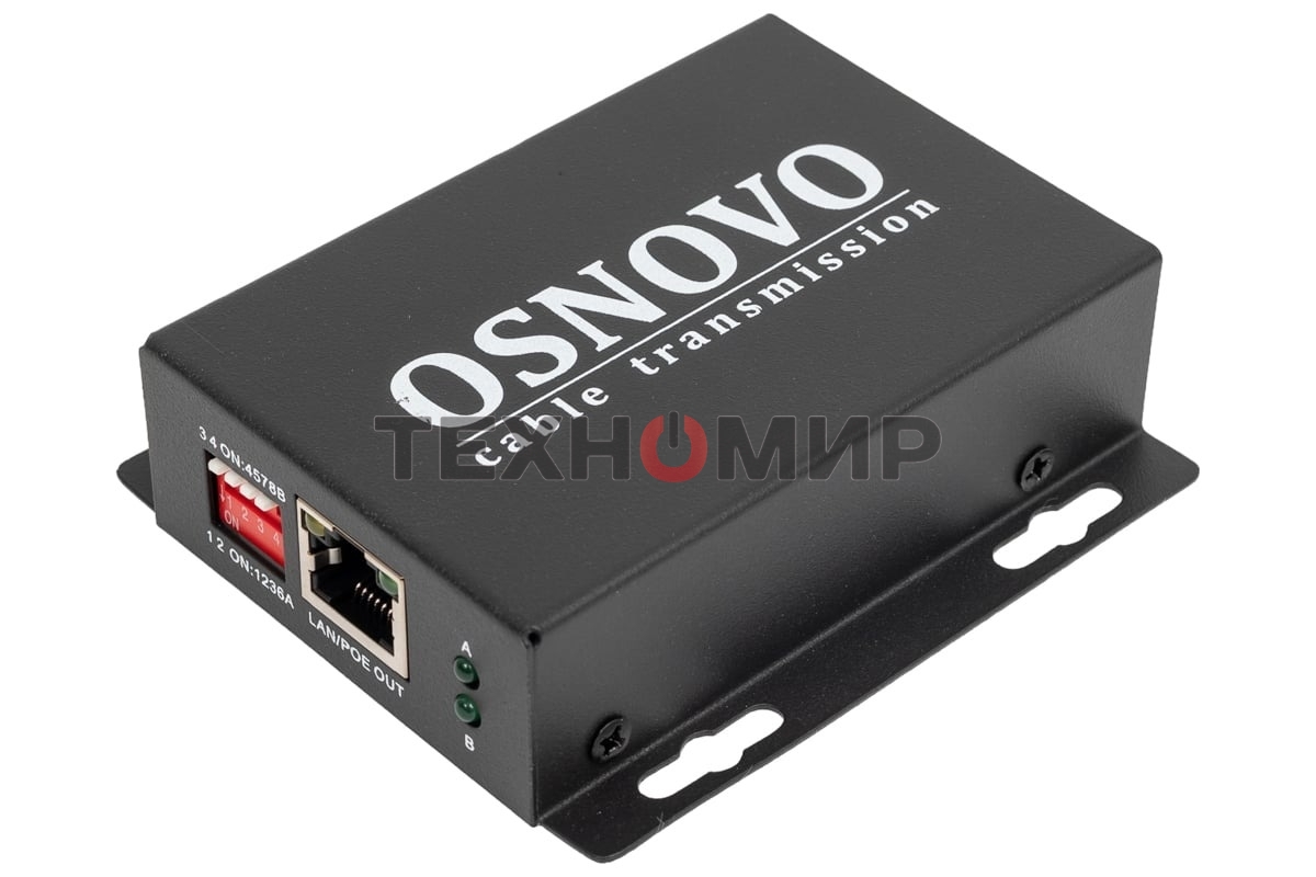 PoE удлинитель Osnovo E-PoE/1A 10M/100M Fast Ethernet на 400м (до 30W)