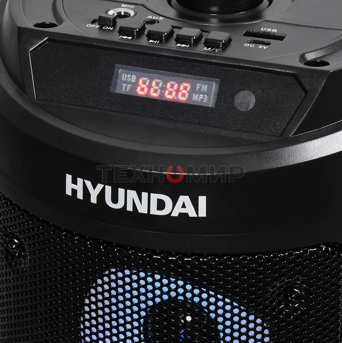 Минисистема Hyundai H-MC150 черный 50Вт/FM/USB/BT/SD/MMC