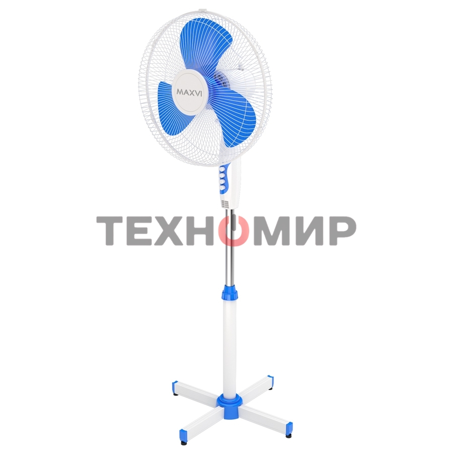 Вентилятор напольный Maxvi FS1645 white-blue