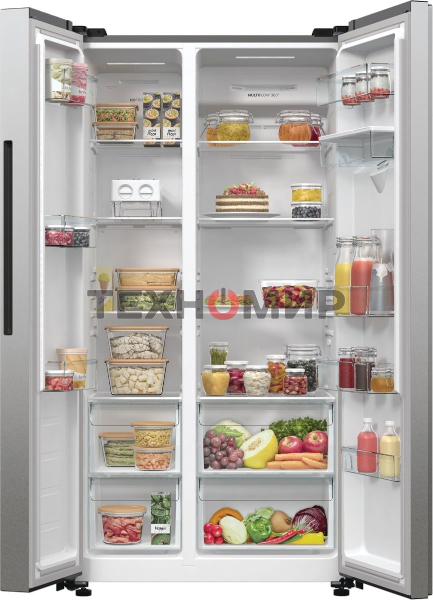 Холодильник Gorenje NRR9185EAXLWD двухкамерный серебристый мат. инвертер