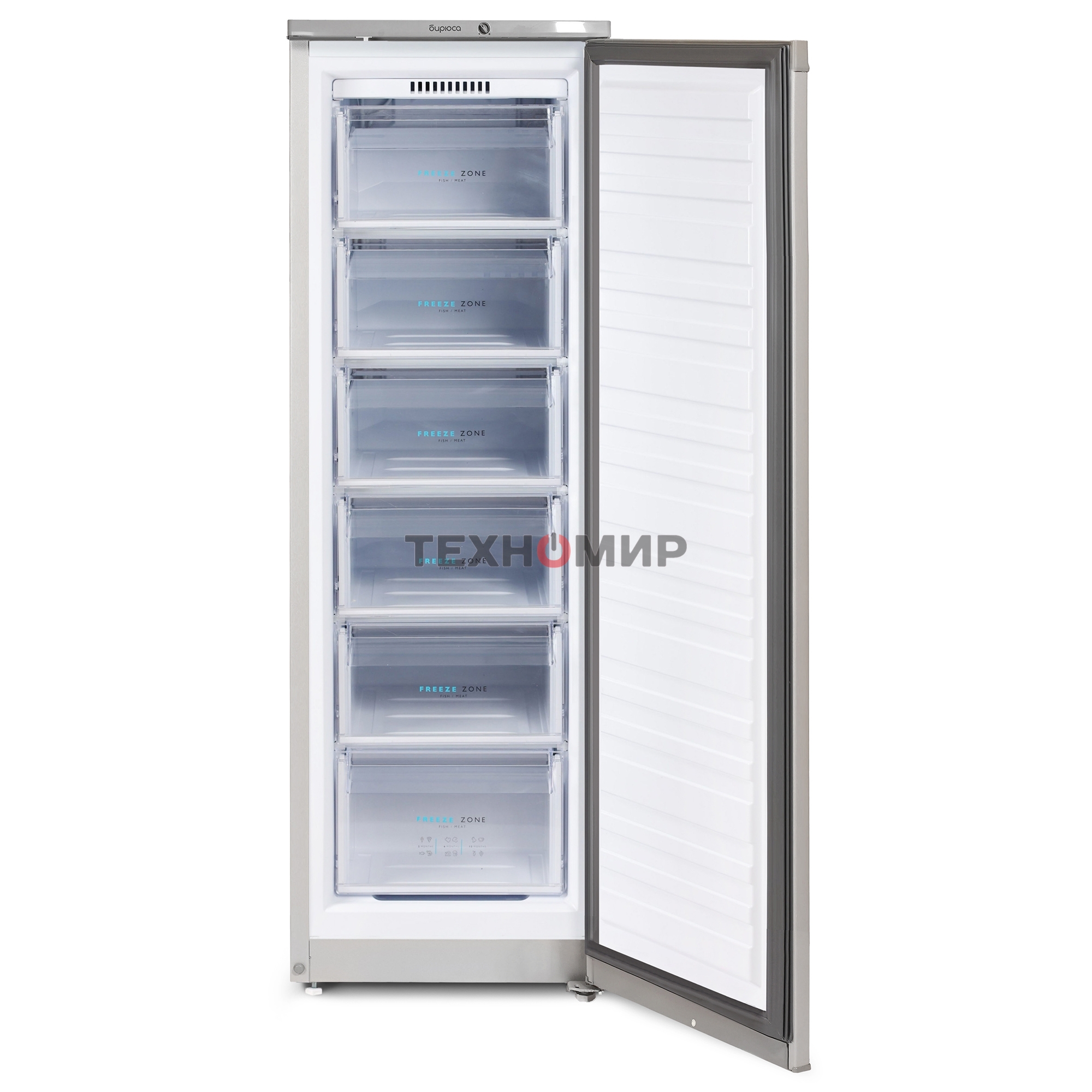 Морозильная камера Бирюса M416 металлик, 175л, 6 ящиков