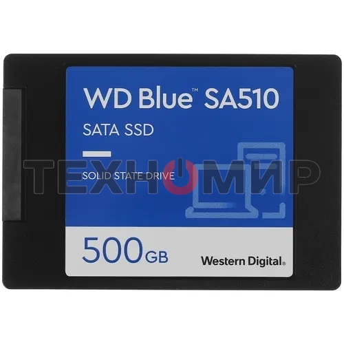 Накопитель SSD WD Blue SA510 WDS500G3B0A, 500GB, SATA III, 2.5