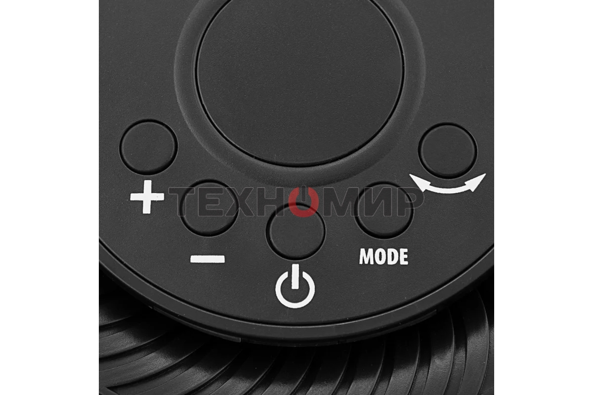 Тепловентилятор керамический Denzel DTFC-1200, черный, 600/1200 Вт, 12 м2, 3 режима, термостат