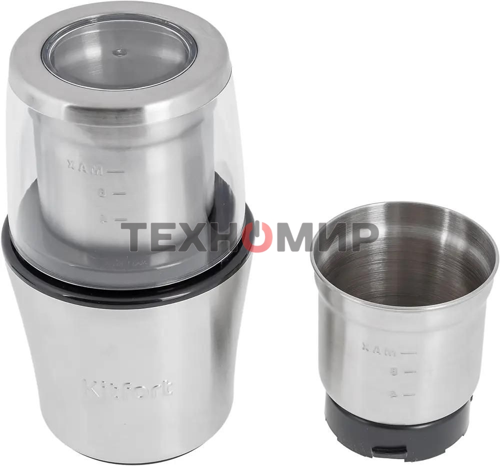 Кофемолка Kitfort КТ-1329 Мощность: 200 Вт.Длина шнура: 0,98 м.Класс защиты от поражения током.