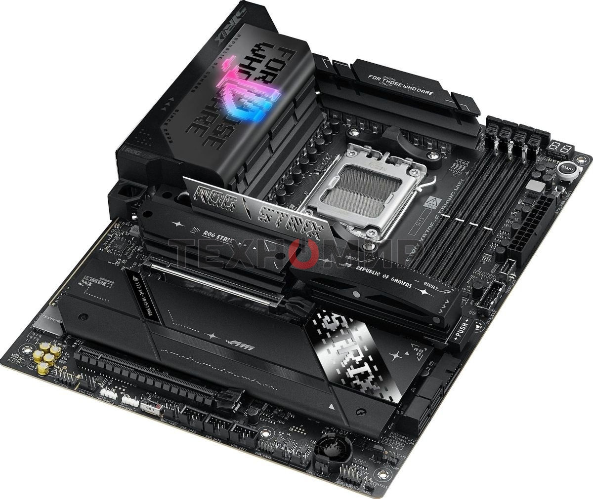 Материнская плата ASUS ROG STRIX X870E-E GAMING WIFI, AM5, AMD X870E, 4xDDR5, 4xSATA, 5xM.2, 1xPCI-E 5.0 x16, 1xPCI-E 4.0 x4, 1xHDMI, 1xUSB-C 3.2 Gen 2, 1xUSB-C 3.2 Gen 2x2, 2xUSB-C 4.0, 1x 5Gb LAN, 9xUSB-A 3.2 Gen 2, 2x3.5 мм, TOSLINK, 1xWi-Fi 7, ATX