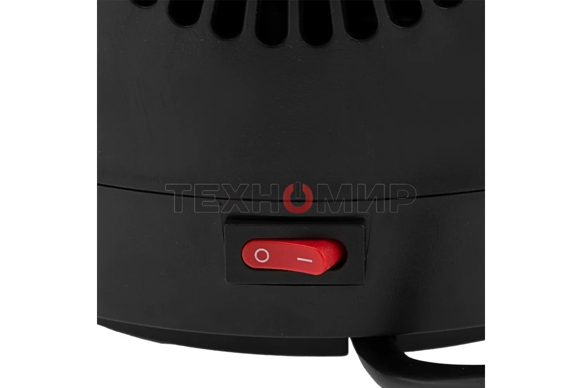 Тепловентилятор керамический Denzel DTFC-1200, черный, 600/1200 Вт, 12 м2, 3 режима, термостат