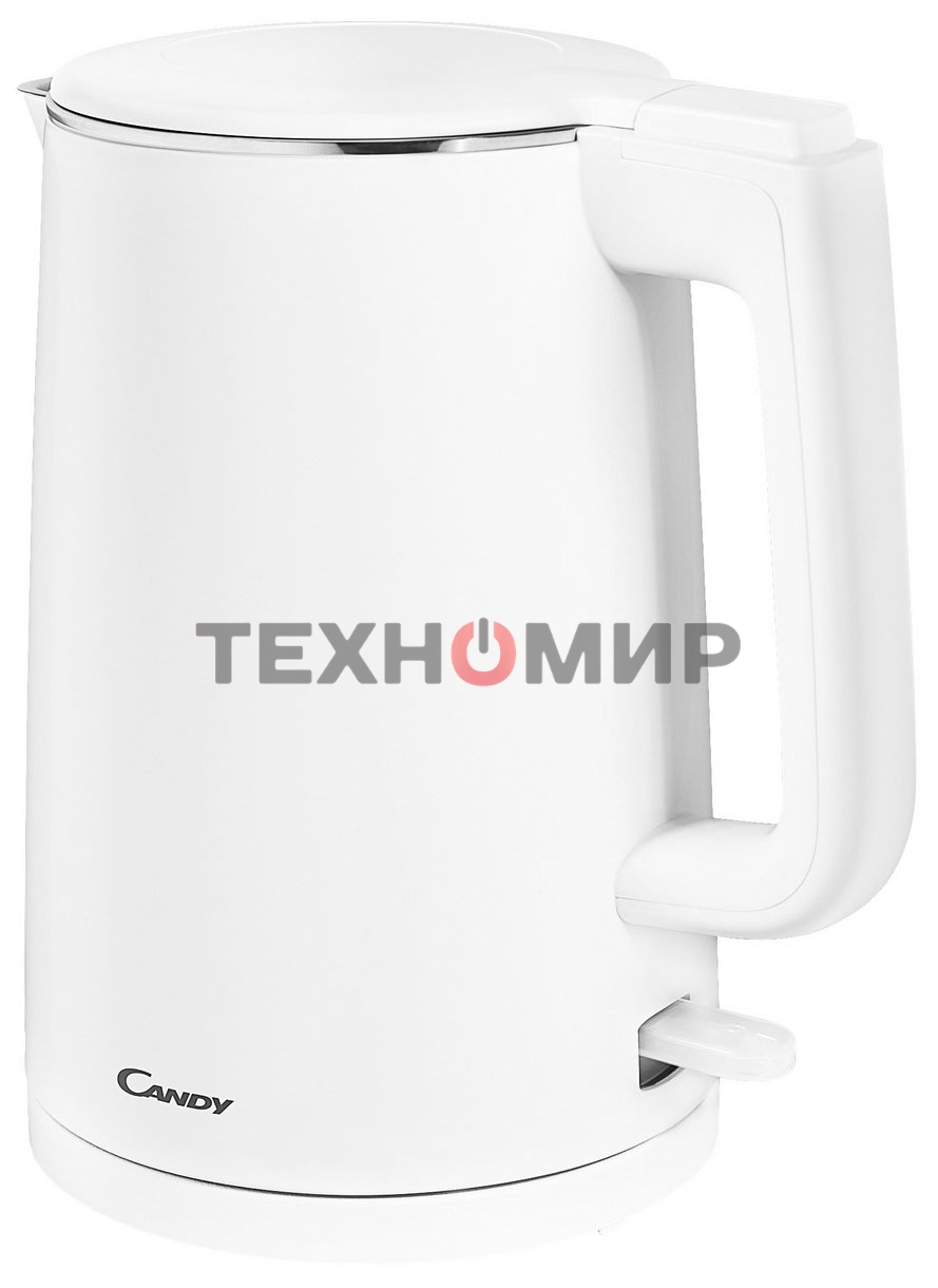 Чайник электрический Candy CK-102 1.5л. 2200Вт белый корпус: нерж.сталь/пластик