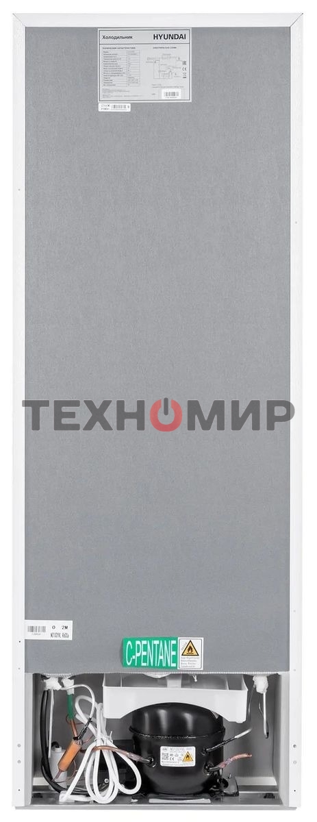 Холодильник Hyundai CT1551WT белый двухкамерный 98/33л морозилка сверху