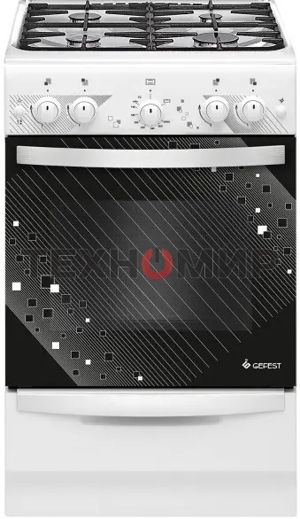 Плита газовая Gefest ПГ 5100-02 0309 белый, конфорок 4 шт, духовка 52 л, 50 см x 85 см x 58.5 см