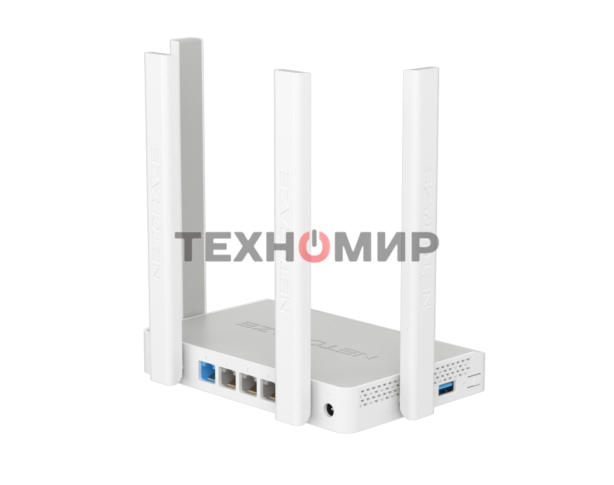 Гигабитный интернет-центр Netcraze Viva (NC-1913) с Mesh Wi-Fi 5 AC1200, 4-портовым Smart-коммутатором и многофункциональным портом USB