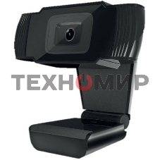 Веб-камера CBR CW 855FHD Black 1920x1080, 30 кадр/с, USB 2.0 Type-A, микрофон, фиксированная фокусировка, угол обзора 75°, крепление на мониторе, кабель 1.8 м