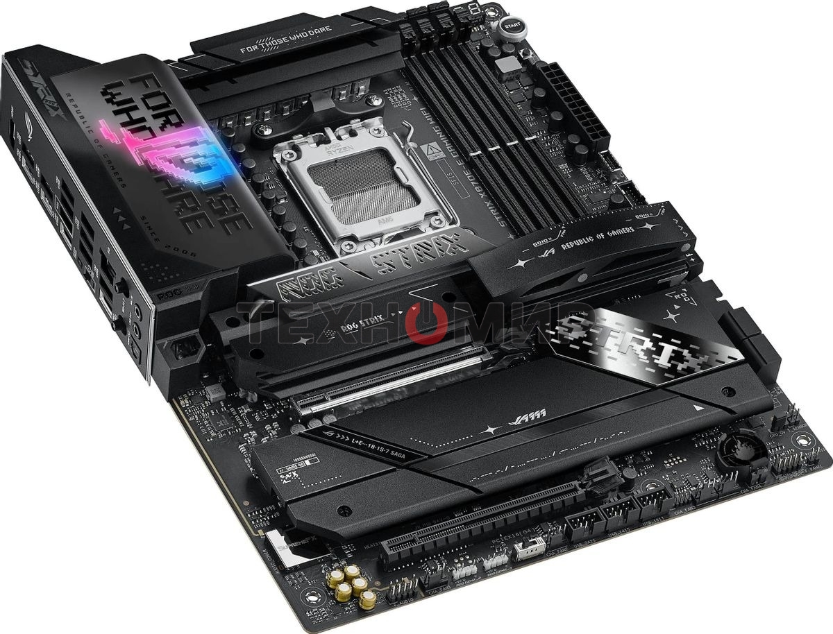 Материнская плата ASUS ROG STRIX X870E-E GAMING WIFI, AM5, AMD X870E, 4xDDR5, 4xSATA, 5xM.2, 1xPCI-E 5.0 x16, 1xPCI-E 4.0 x4, 1xHDMI, 1xUSB-C 3.2 Gen 2, 1xUSB-C 3.2 Gen 2x2, 2xUSB-C 4.0, 1x 5Gb LAN, 9xUSB-A 3.2 Gen 2, 2x3.5 мм, TOSLINK, 1xWi-Fi 7, ATX