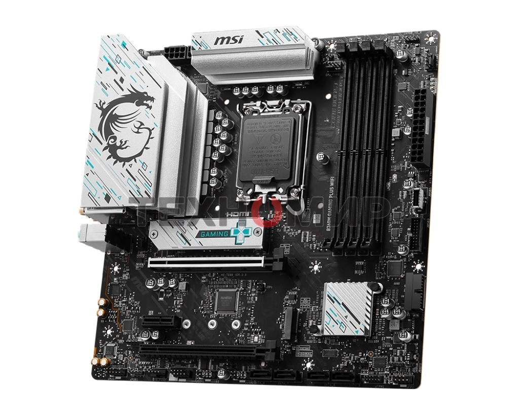 Материнская плата MSI B760M GAMING PLUS WIFI, LGA 1700, Intel B760, 4xDIMM DDR5, 4xSATA, 2xM.2, 1xPCI-E 4.0 x16, 1xPCI-E 3.0 x1, 2xHDMI, 2xDP, 1x 2.5Gb LAN, 2xUSB-A 3.2 Gen 2, 4xUSB 2.0, Micro-ATX
