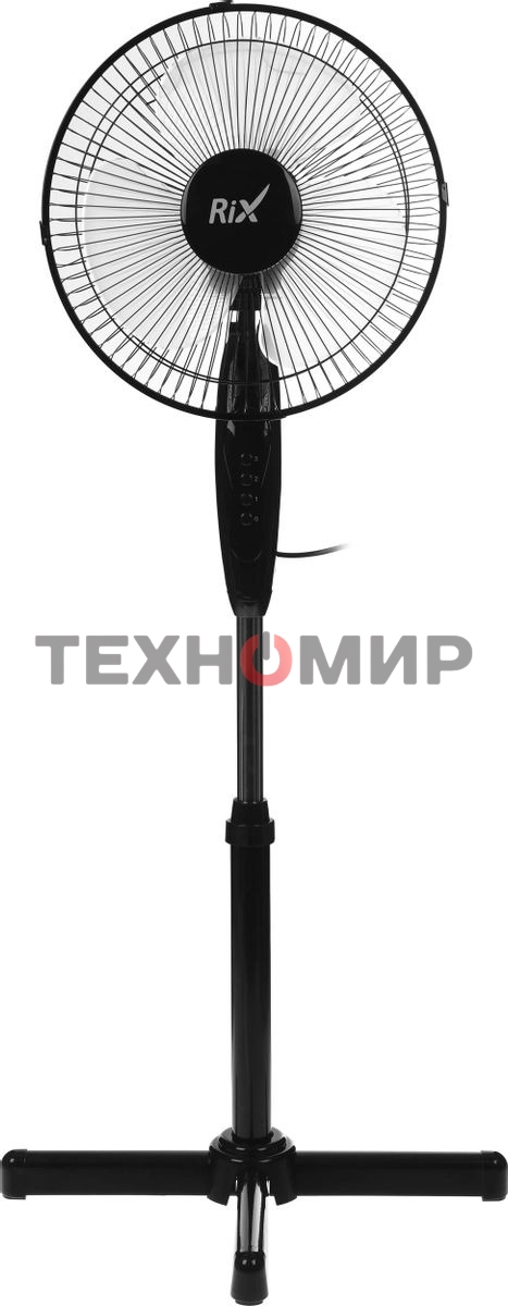 Вентилятор бытовой напольный Rix RSF-3000B, черный