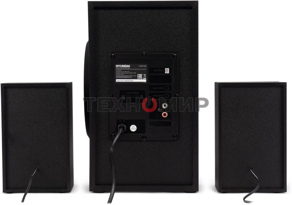 Микросистема Hyundai H-MS1403 черный 60Вт FM USB BT SD