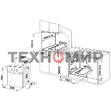 Встраиваеммый газовый духовой шкаф Gefest ДГЭ 621-01 В1, 52л, дверца с 2 стеклами, кремовый