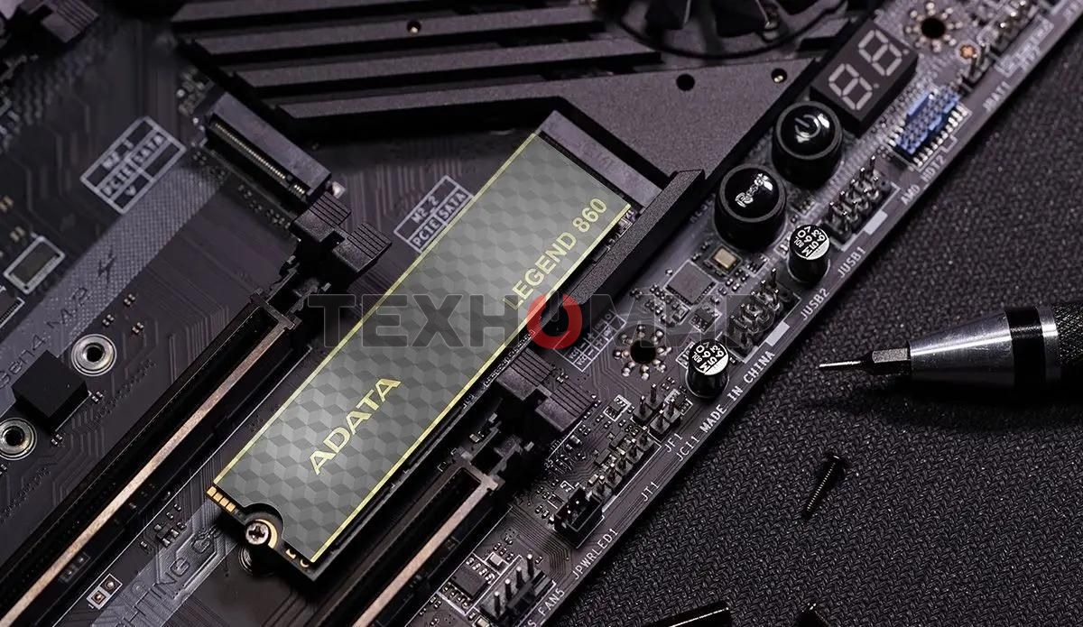 Накопитель SSD ADATA LEGEND 860, 2Tb, PCIe 4.0 x4, M.2 2280, NVMe, R/W 6000/5000, с радиатором