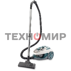 Пылесос Hyundai HYV-C3500 белый/бирюзовый, 380/2220 Вт, уборка сухая, пылесборник контейнер 2.5 л