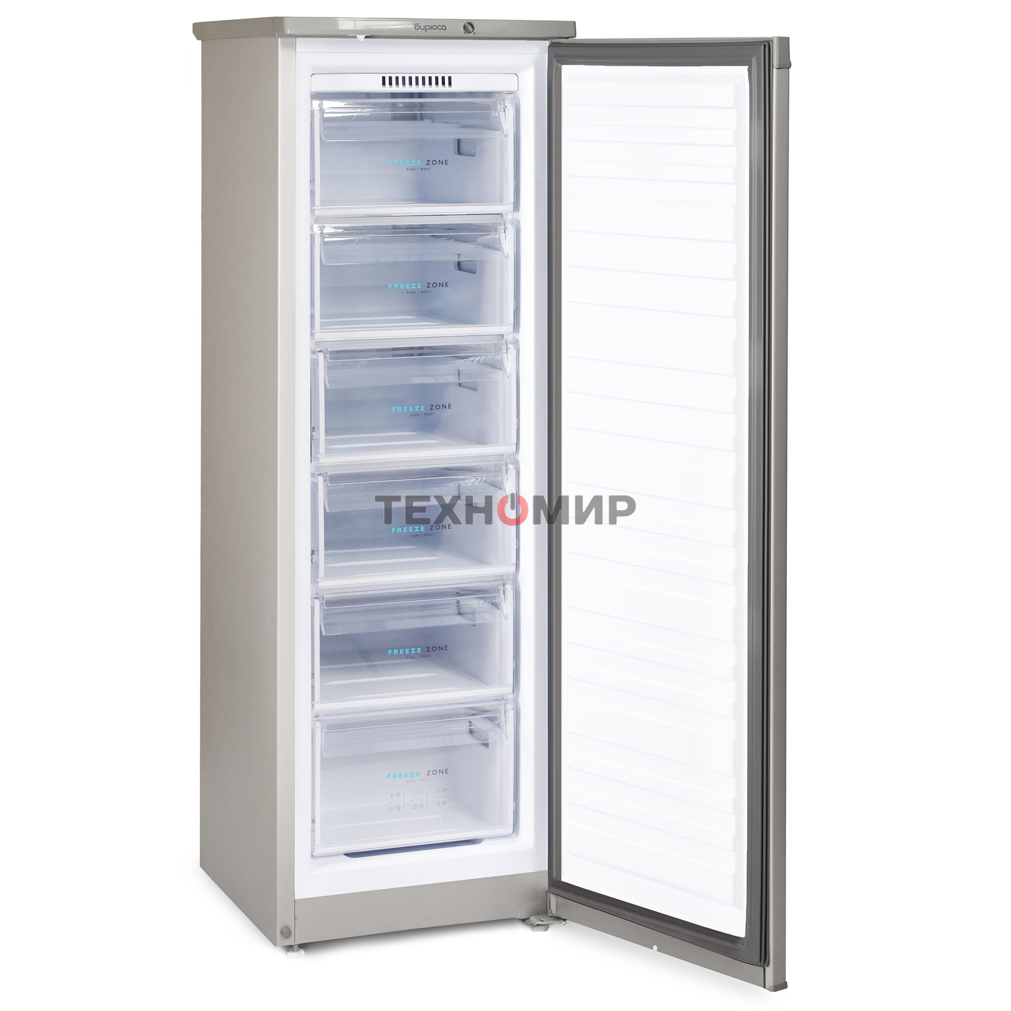 Морозильная камера Бирюса M416 металлик, 175л, 6 ящиков