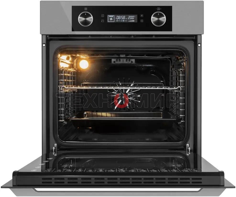 Шкаф духовой электрический Maunfeld AEOH60102S, 60л, дверца с 3 стеклами, нержавеющая сталь