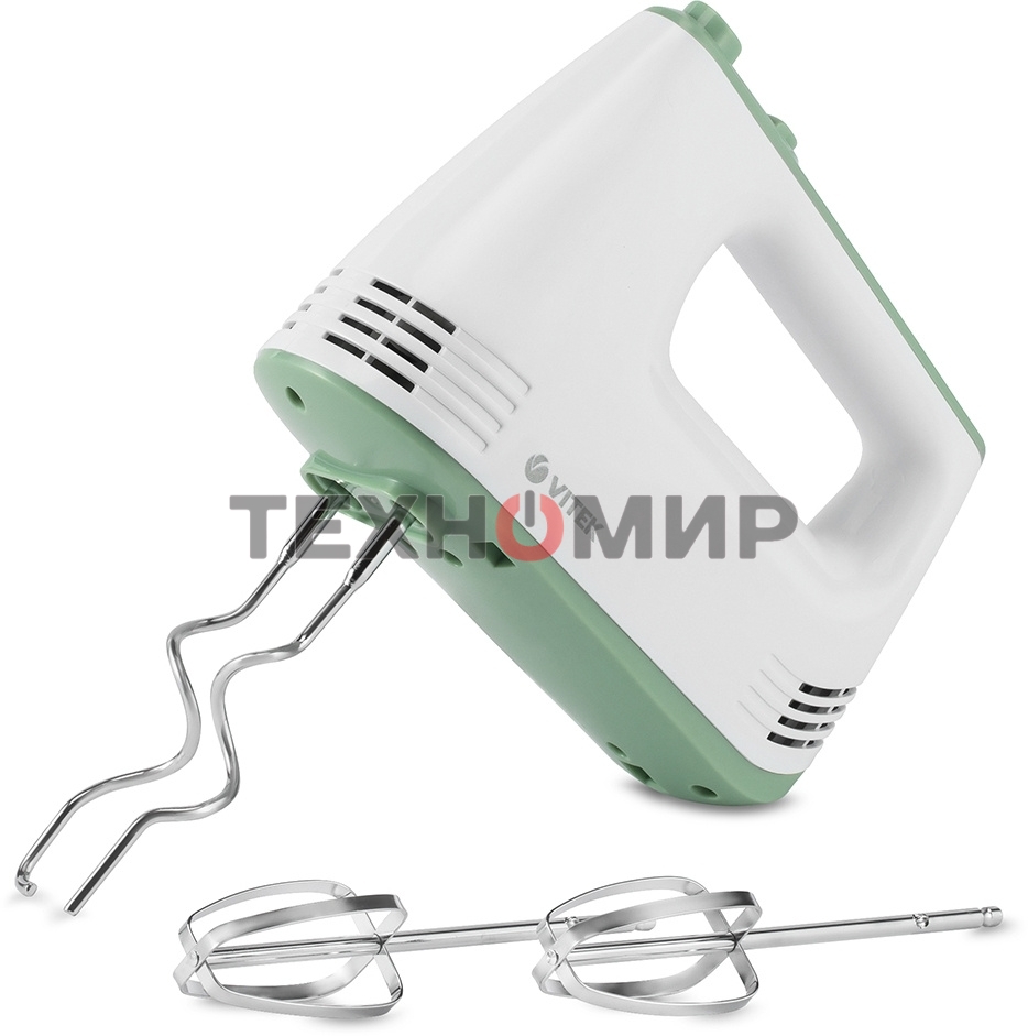 Миксер Vitek VT-1405 (MC) белый/зеленый