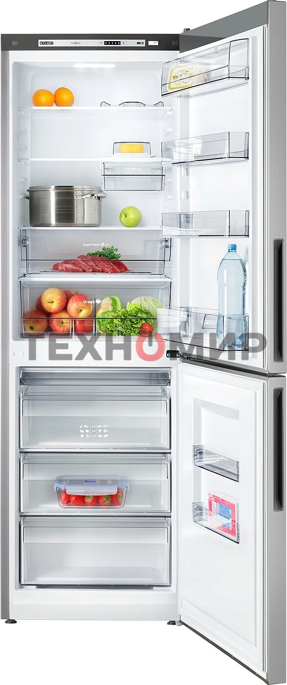 Холодильник Atlant XM-4621-181 серебристый двухкамерный 205/119л морозилка снизу