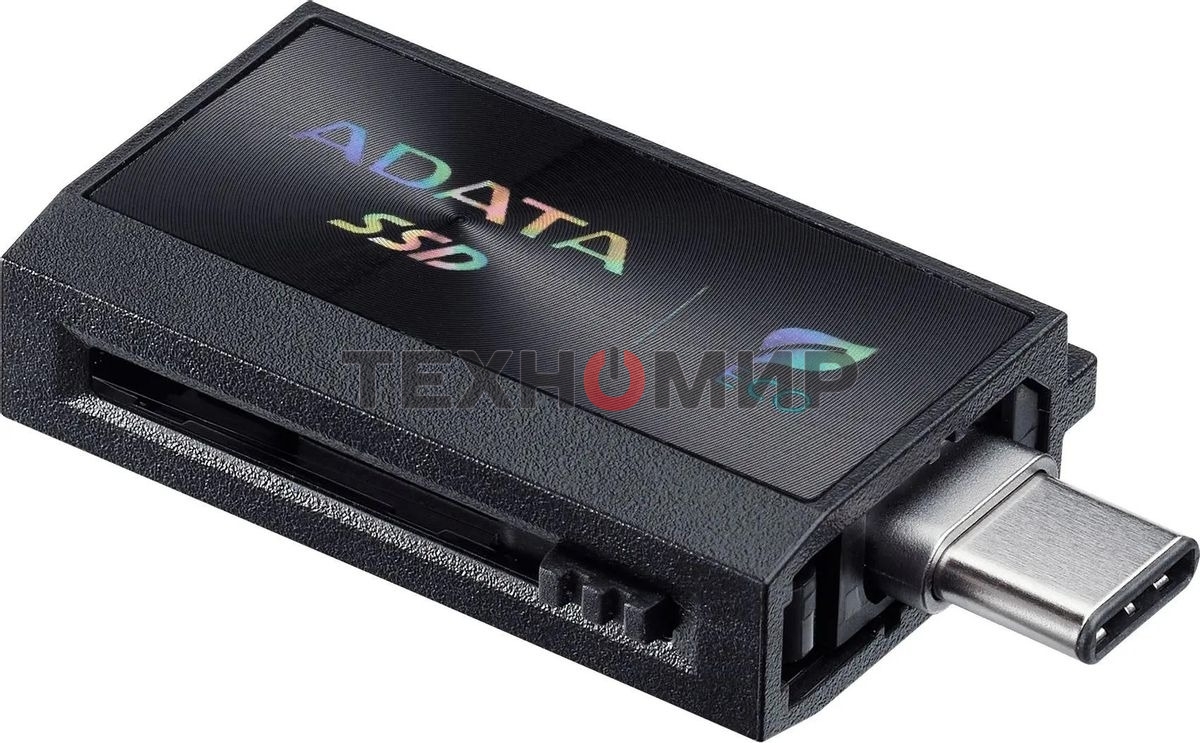 Внешний SSD ADATA SC730, 1TB, USB 3.2 Gen 2 Type-A/Type-C, R/W 600/600, черный