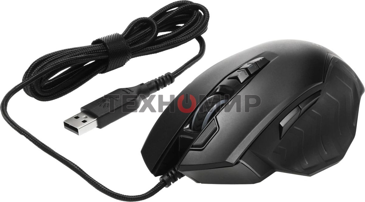 Мышь проводная A4Tech Bloody J95s черный, 8000 dpi, USB, кнопки - 9