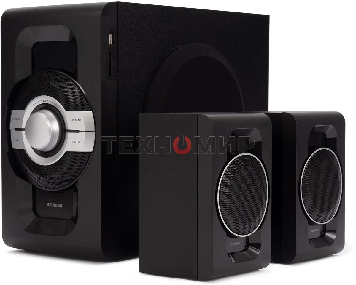Микросистема Hyundai H-MS1403 черный 60Вт FM USB BT SD