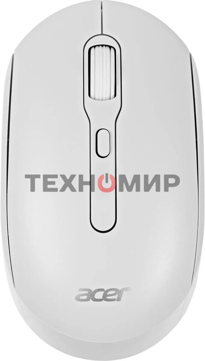 Мышь беспроводная Acer OMR308 белый, 1600 dpi, радиоканал, Bluetooth, USB, кнопки - 4
