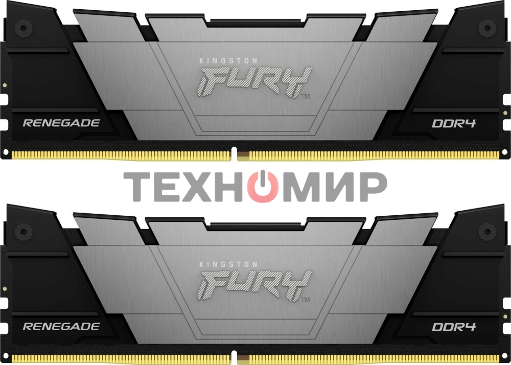 Оперативная память Kingston Fury Renegade, DDR4, 16GB (2x8GB), 5333MHz, CL20, DIMM, с радиатором, черный
