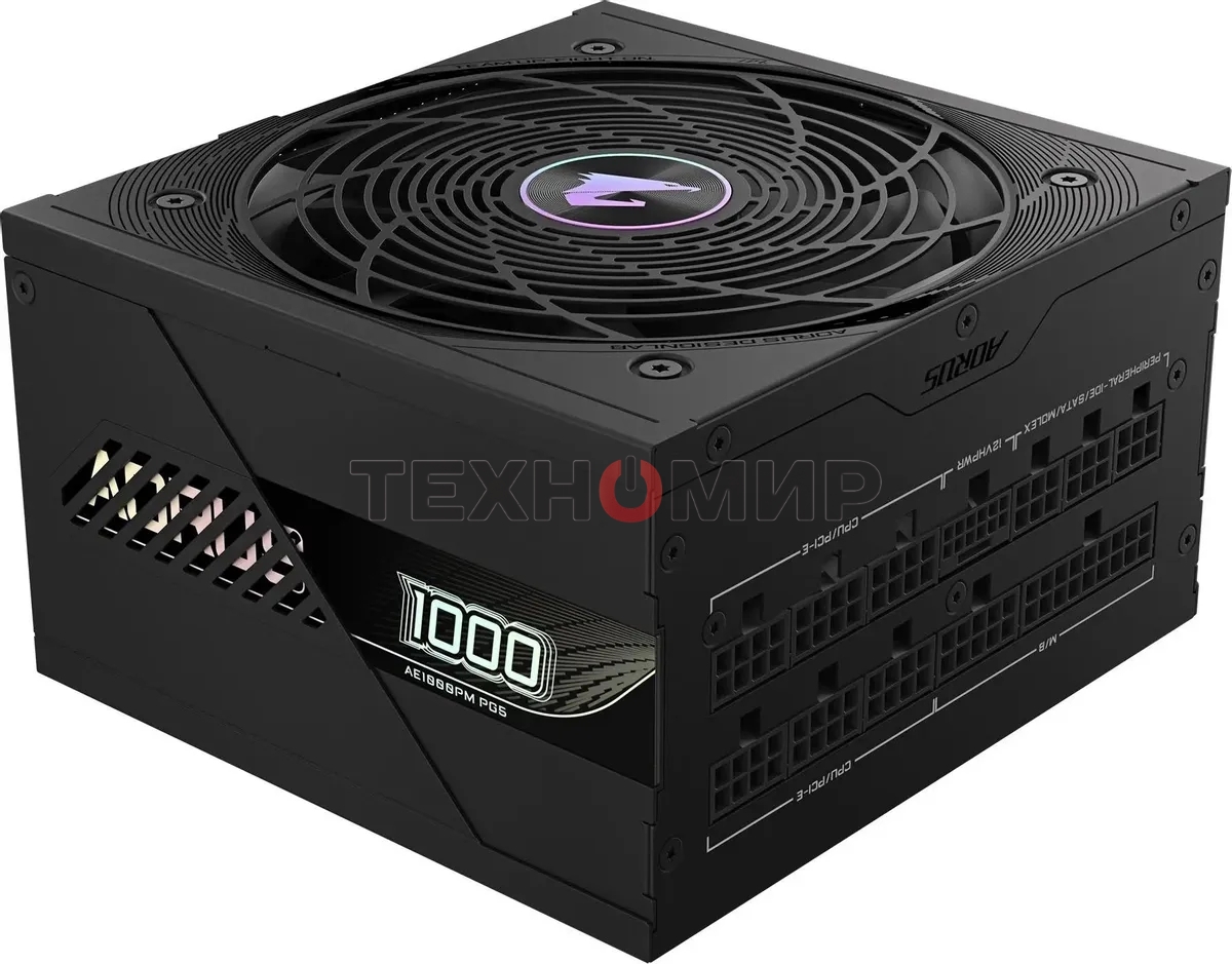 Блок питания Gigabyte ATX 1000W GP-AE1000PM PG5 Gen.5 80 PLUS platinum (20+4pin) APFC 120мм fan 16xSATA Cab Manag RTL