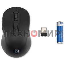 Мышь беспроводная Oklick 677MW черный, 1600 dpi, радиоканал, USB, кнопки - 6