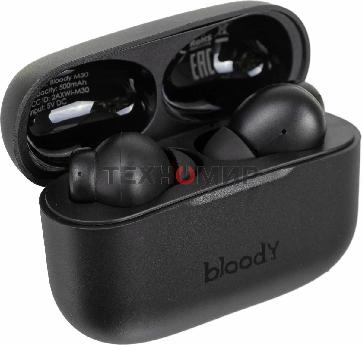 Наушники TWS A4Tech Bloody M30 черный, вкладыши, Bluetooth