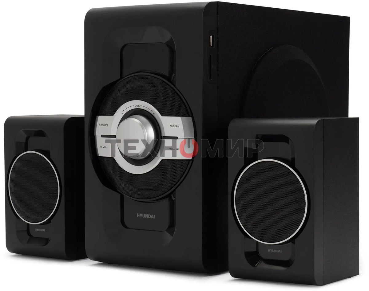 Микросистема Hyundai H-MS1403 черный 60Вт FM USB BT SD